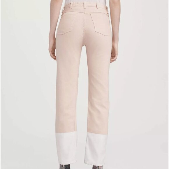 Rag & Bone $395 Retail Rose White Two Toned High Waisted Jeans Womens Size 24 - Picture 4 of 8